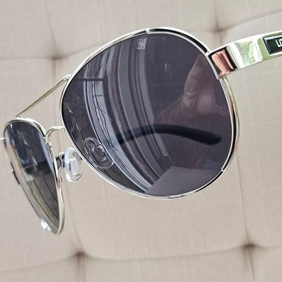 Liz Claiborne Sunglasses Silver Tone Metal Frame Unisex Eye Wear 61[]14 125 - Picture 2 of 12